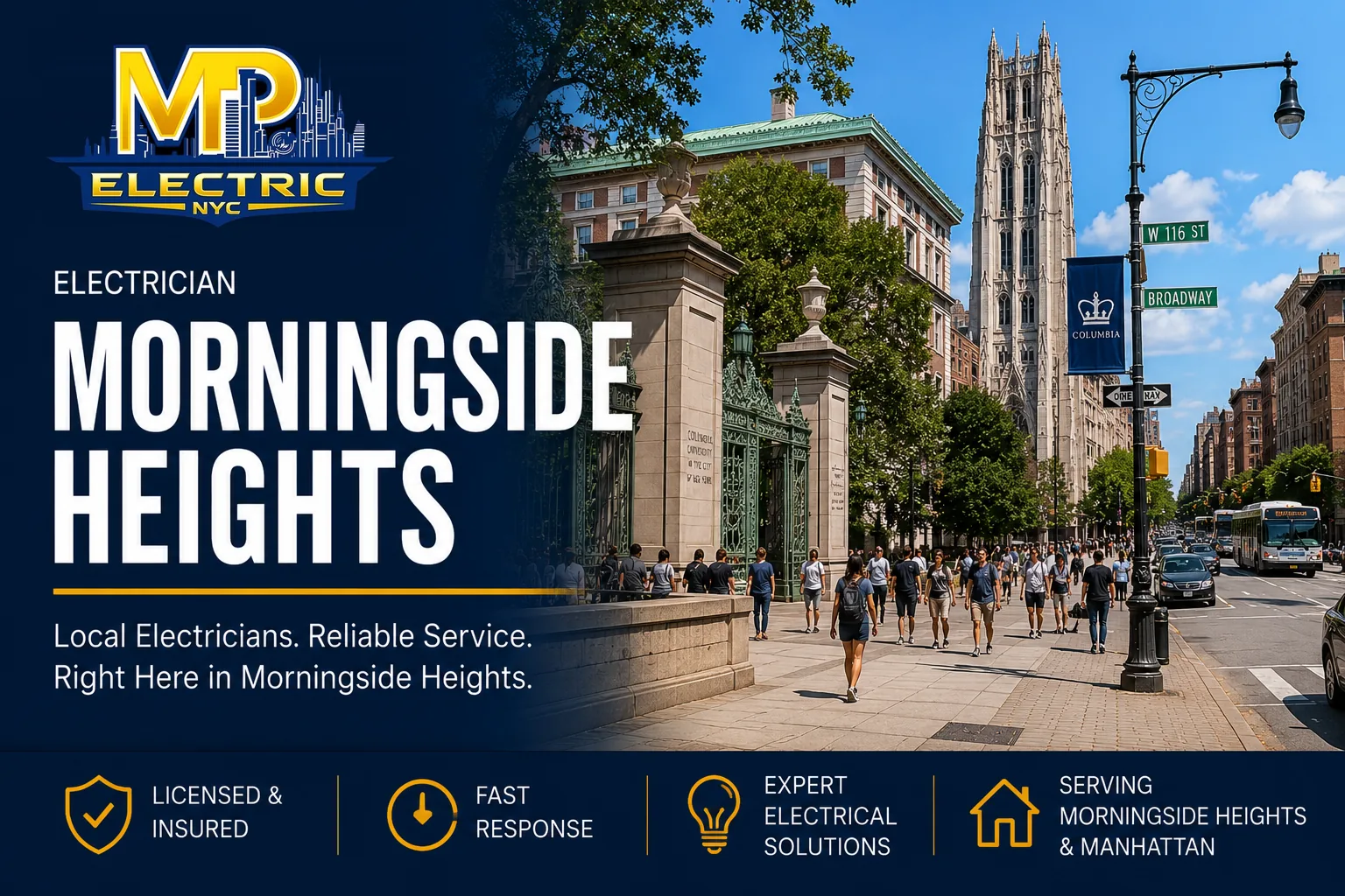 Electrician Morningside Heights — MP Electric NYC