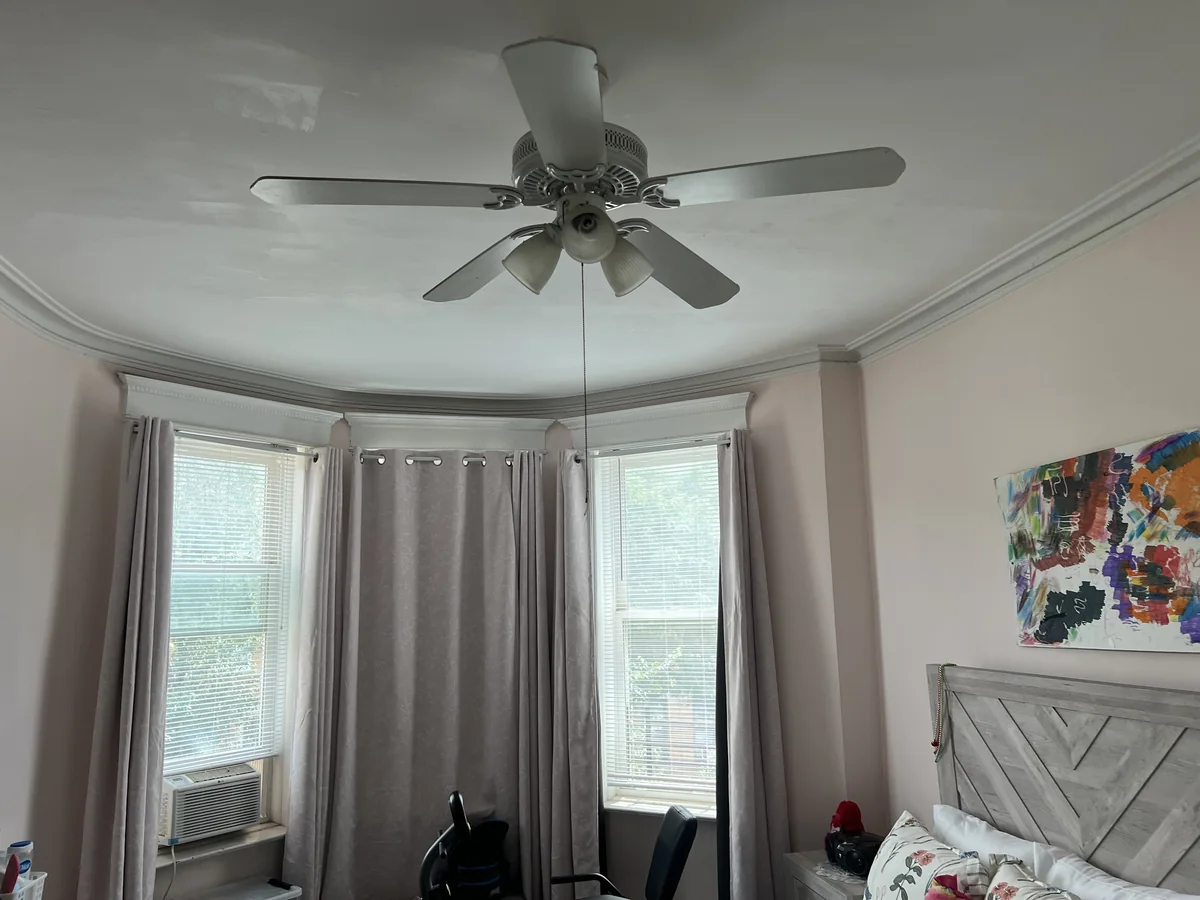Ceiling fan replacement (before) in Ridgewood, Queens — MP Electric NYC