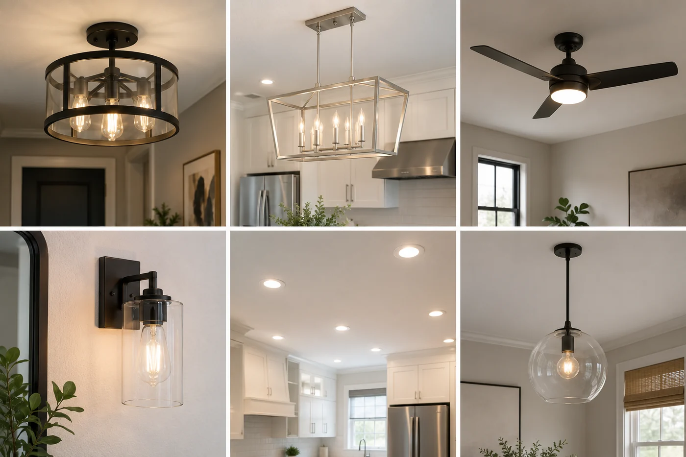 A range of light fixtures installed by MP Electric NYC