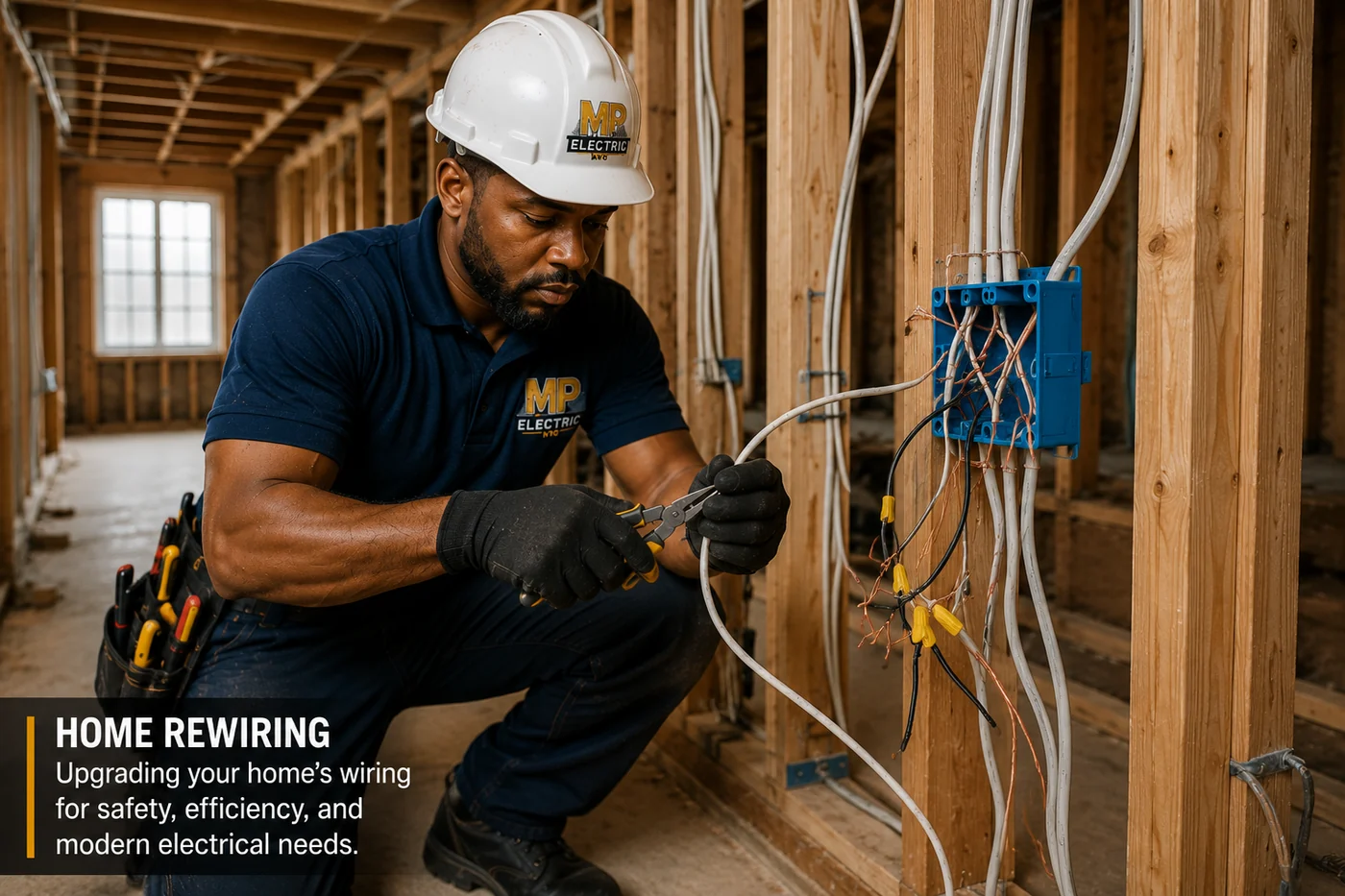 MP Electric NYC electrician upgrading a home's wiring