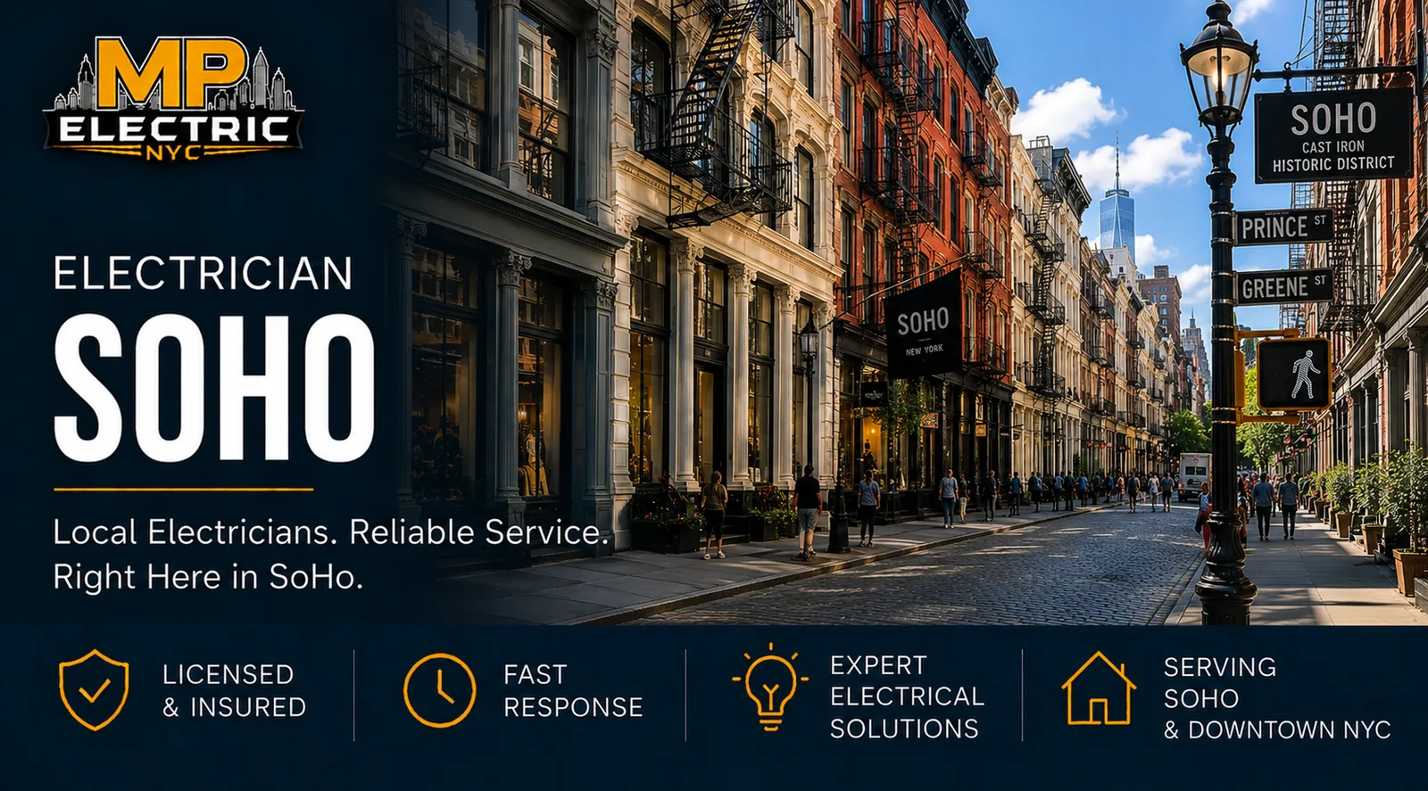 Electrician SoHo — MP Electric NYC serving Downtown NYC