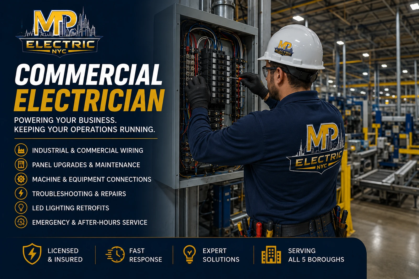 MP Electric NYC — Commercial Electrician powering NYC businesses