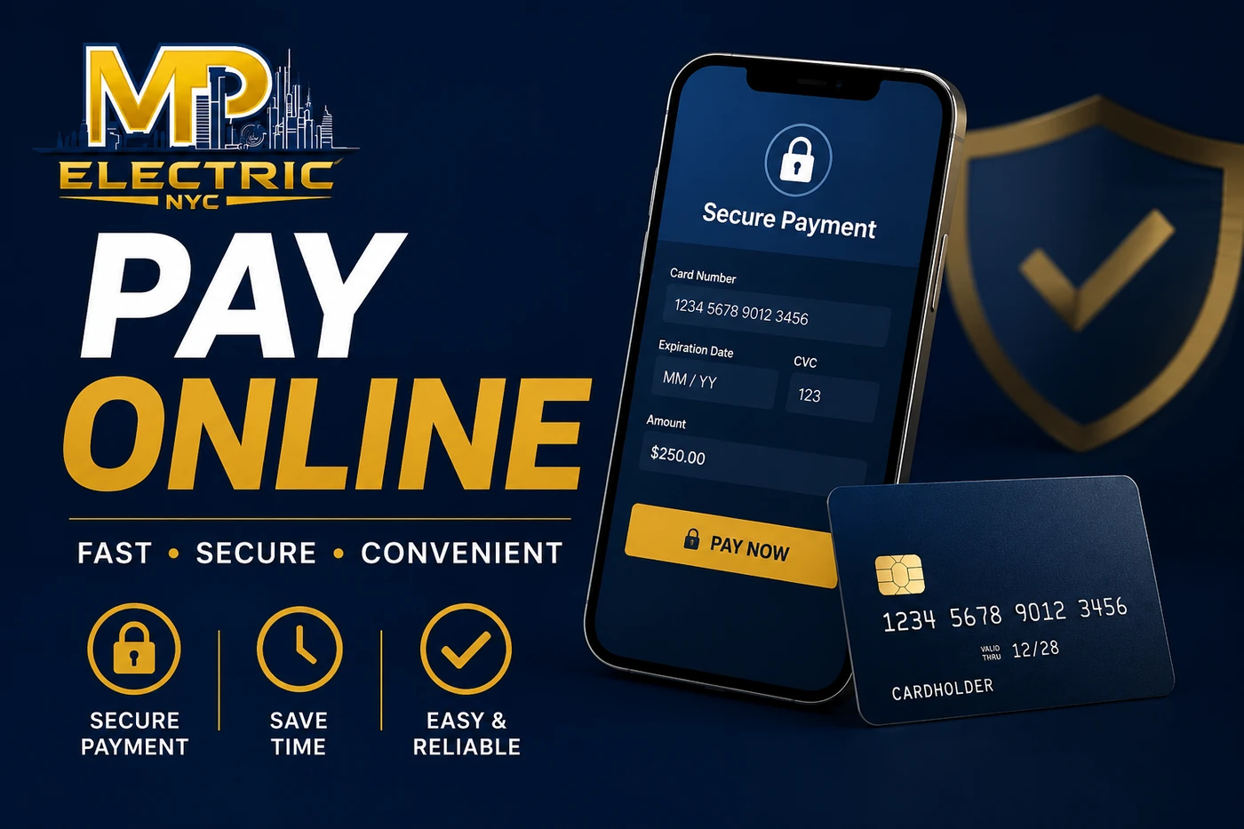 Secure encrypted card payment on a phone — MP Electric NYC
