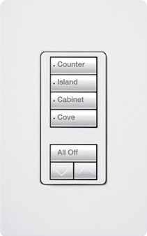 Lutron RadioRA keypad with wallplate